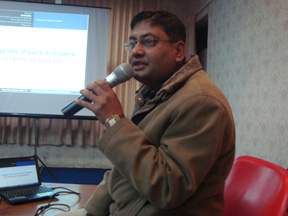 Mr. Shree Ram Khadka, CDM, TU presenting his thesis